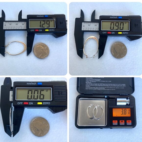 Silpada Sterling Silver 925 "Back To Basics" Hinged Clasp Oval Hoop Earrings - Picture 10 of 16